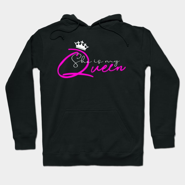 She is my queen , girlfriend holiday , girlfriend Hoodie by Otaka-Design